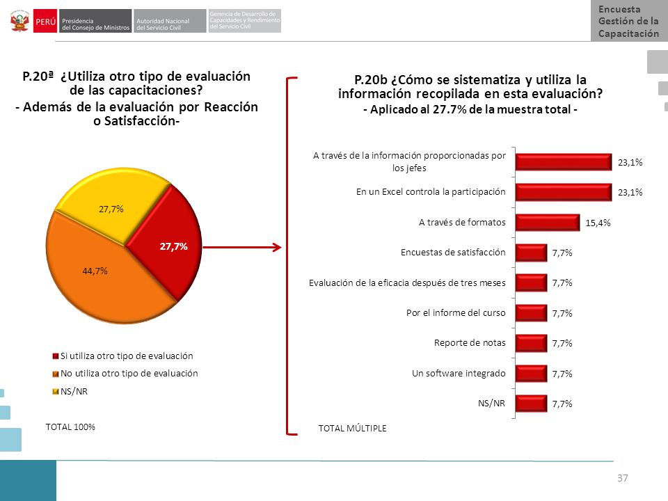 P.20ª ¿Utiliza otro tipo de evaluación de las capacitaciones