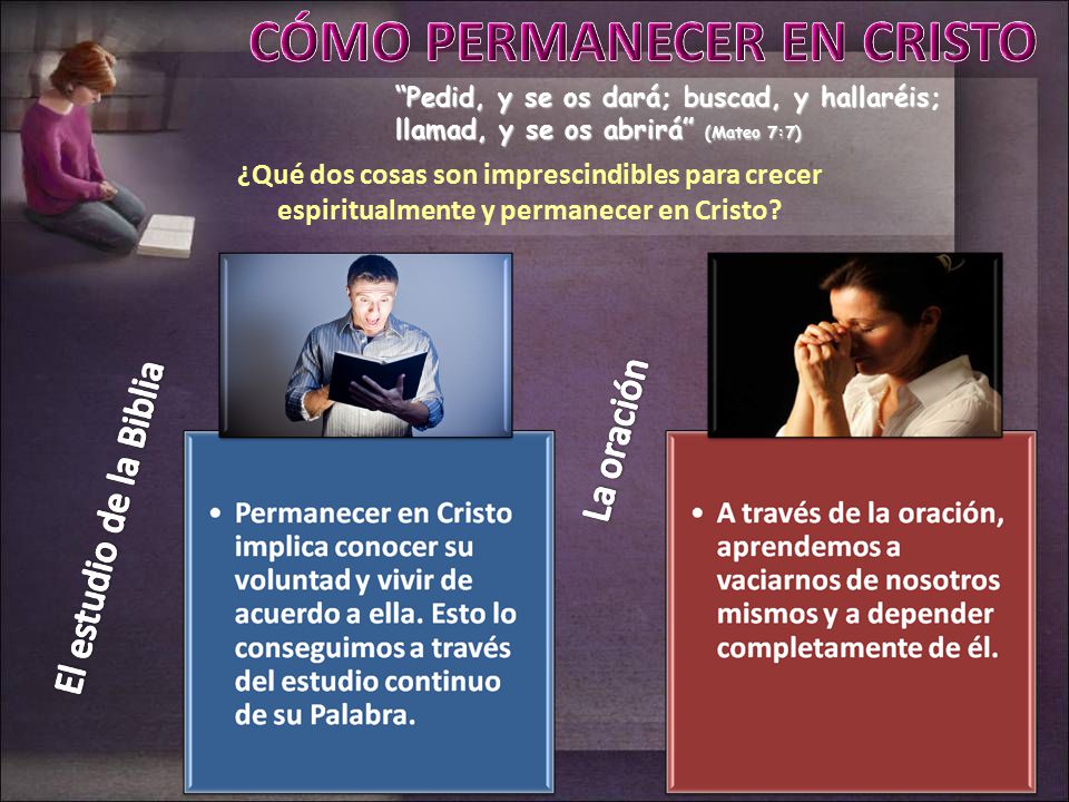 Pedid, y se os dará; buscad, y hallaréis; llamad, y se os abrirá (Mateo 7:7)