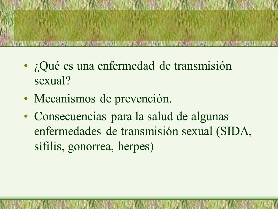 ¿Qué es una enfermedad de transmisión sexual