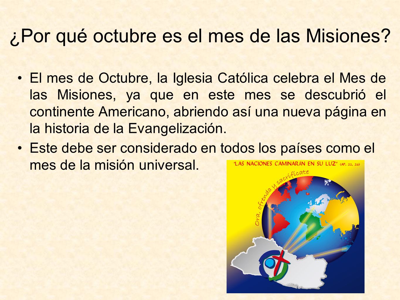 Octubre Mes de las Misiones Mes del Rosario. - ppt video online descargar