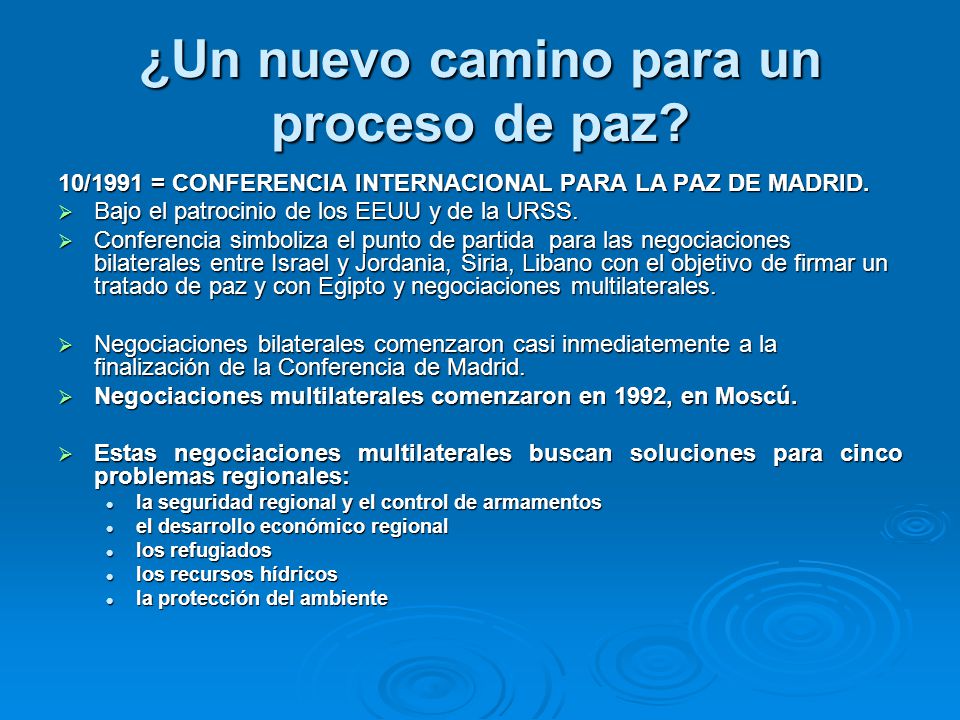 ¿Un nuevo camino para un proceso de paz