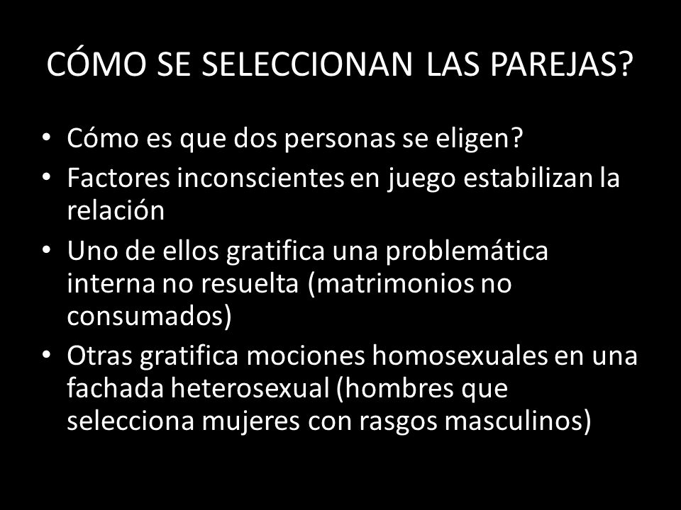 CÓMO SE SELECCIONAN LAS PAREJAS