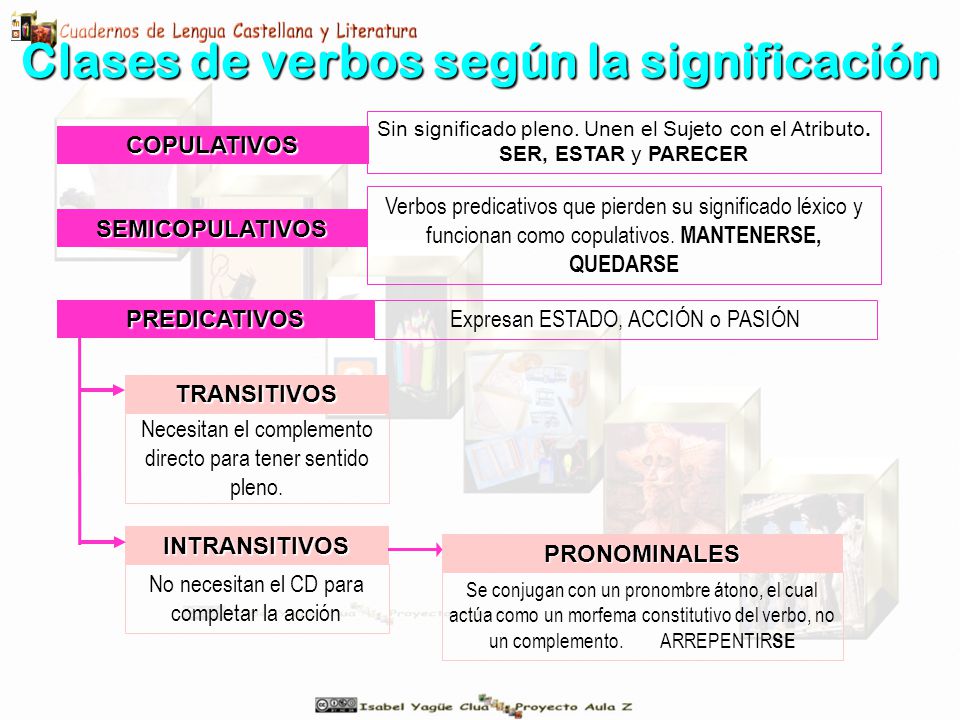 Clases de verbos según la significación
