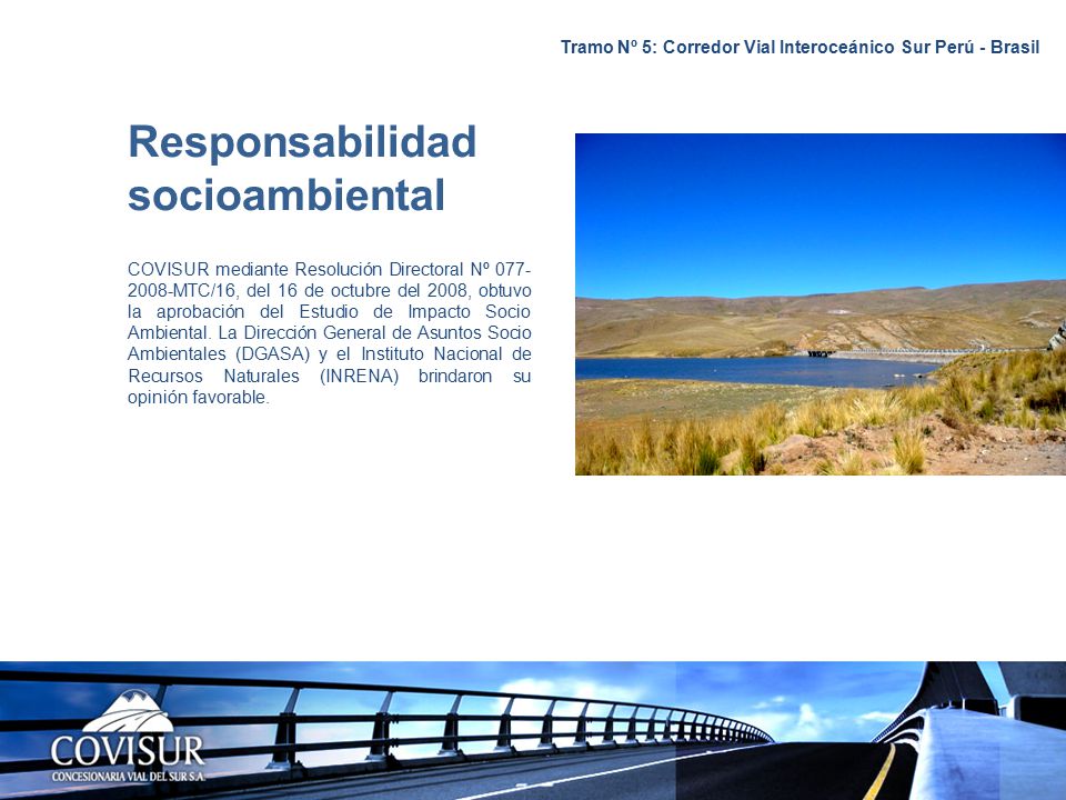 Tramo Nº 5: Corredor Vial Interoceánico Sur Perú - Brasil