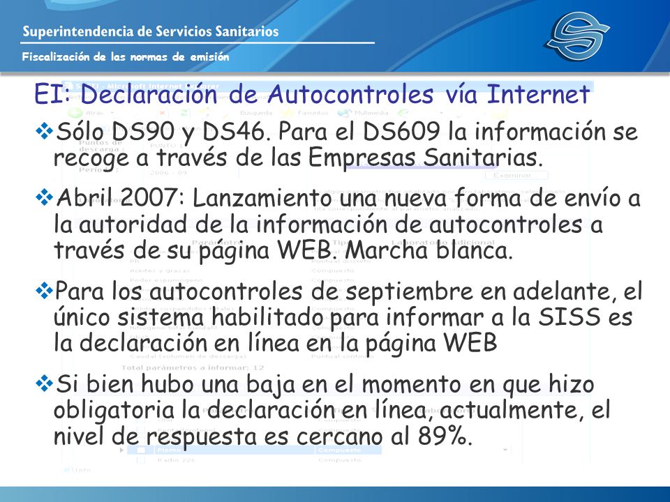 EI: Declaración de Autocontroles vía Internet