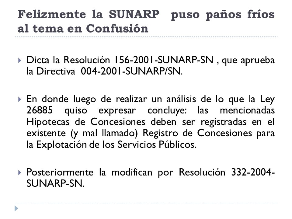 Felizmente la SUNARP puso paños fríos al tema en Confusión