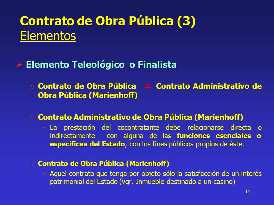 Contrato de Obra Pública (3) Elementos