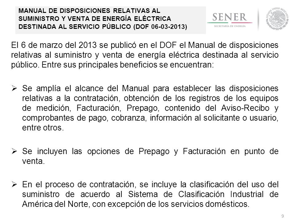 Se incluyen las opciones de Prepago y Facturación en punto de venta.