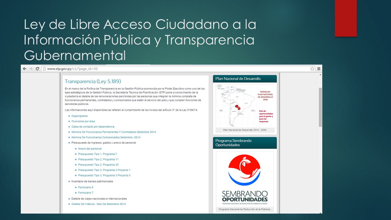 Ley de Libre Acceso Ciudadano a la Información Pública y Transparencia Gubernamental