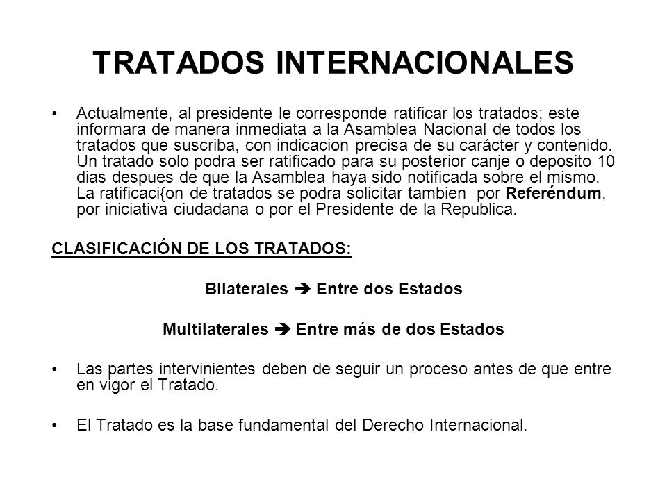 TRATADOS INTERNACIONALES