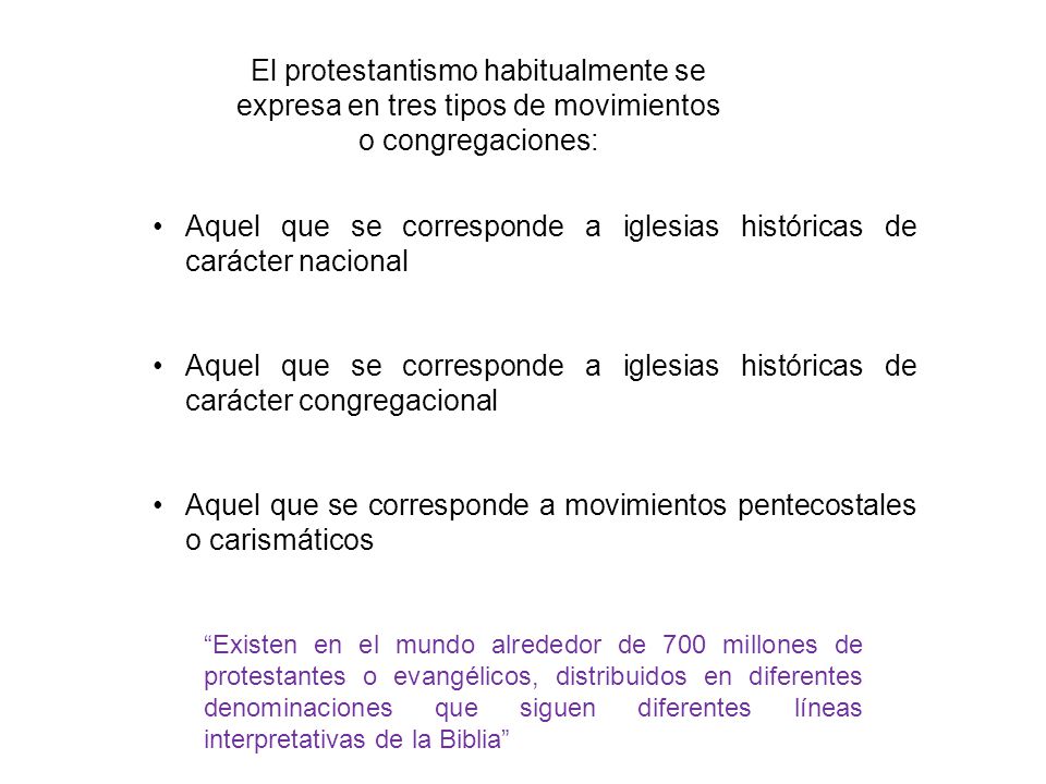 Aquel que se corresponde a iglesias históricas de carácter nacional
