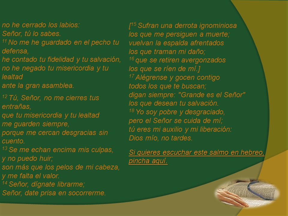 no he cerrado los labios: Señor, tú lo sabes