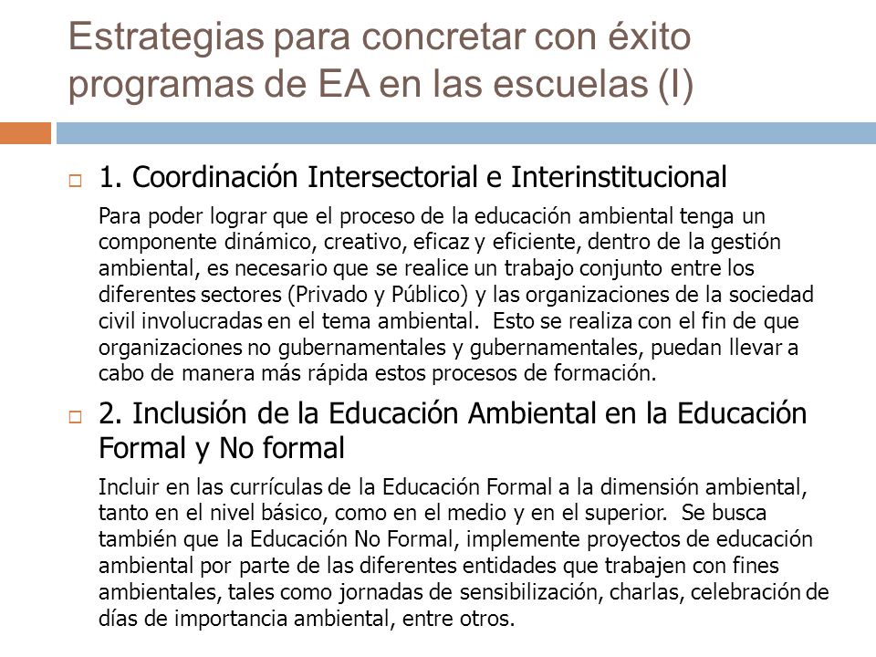 Estrategias para concretar con éxito programas de EA en las escuelas (I)