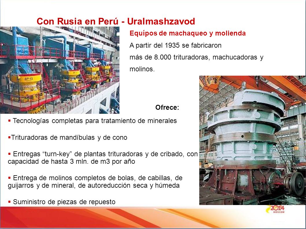 Head of presentation Con Rusia en Perú - Uralmashzavod Text