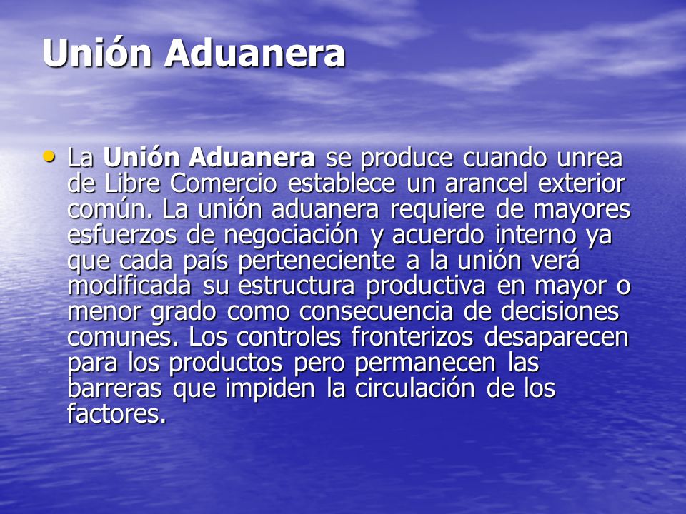 Unión Aduanera