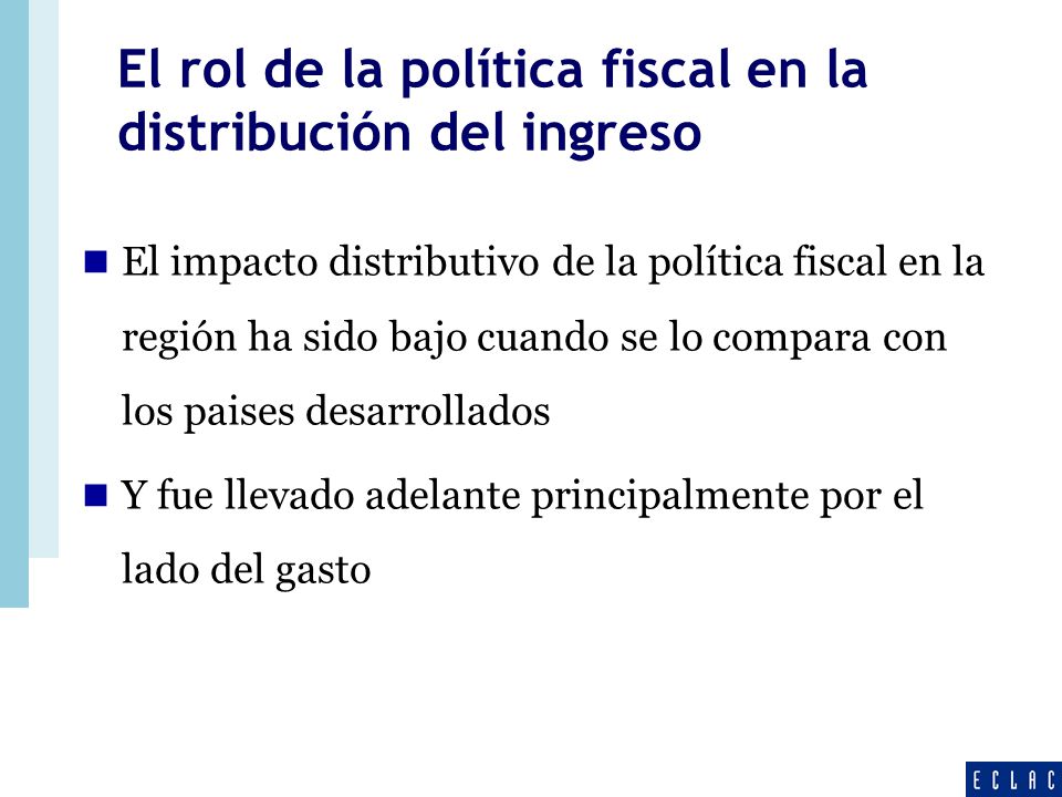 El rol de la política fiscal en la distribución del ingreso