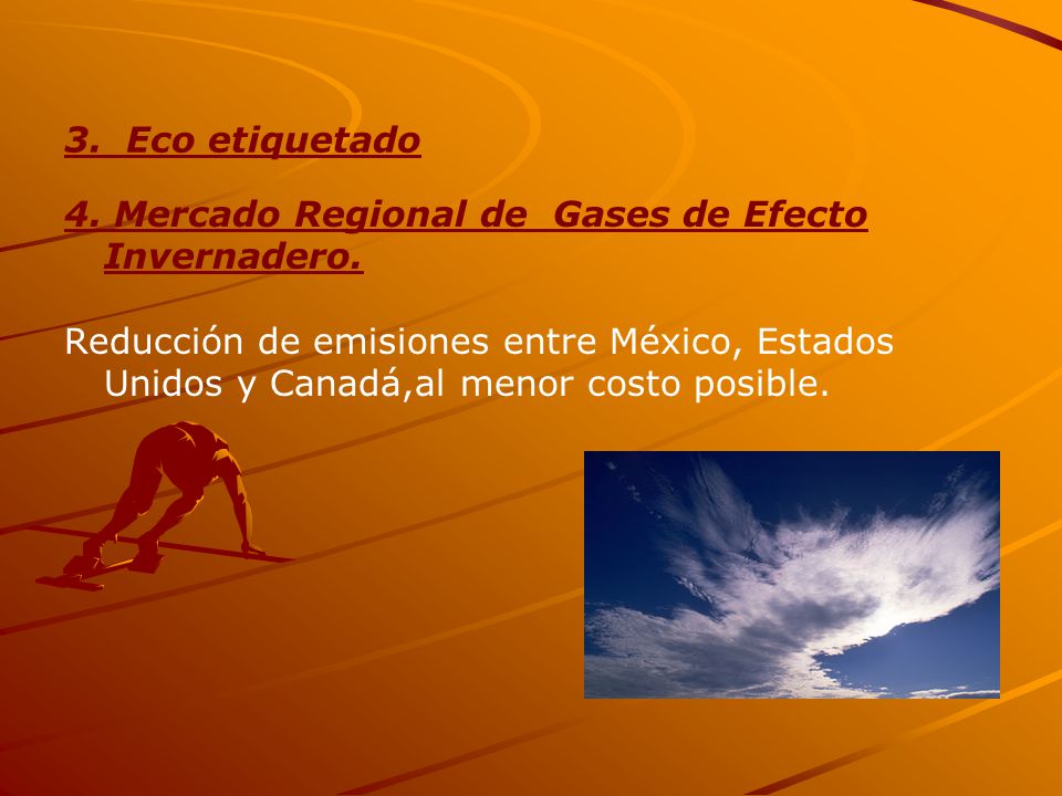 3. Eco etiquetado 4. Mercado Regional de Gases de Efecto Invernadero.