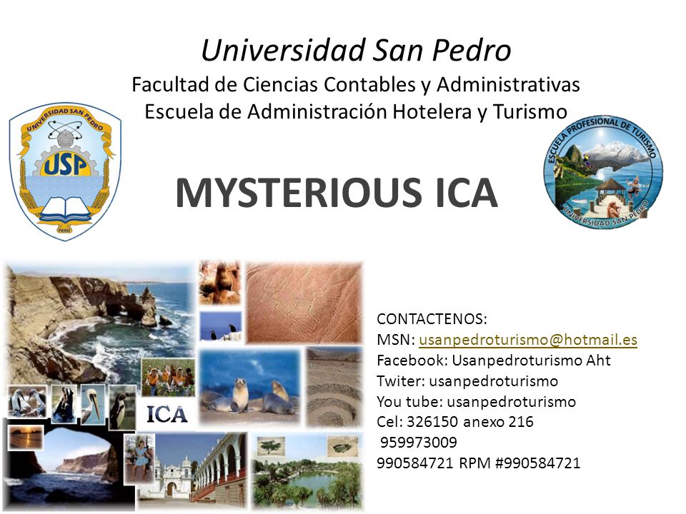 Universidad San Pedro Facultad de Ciencias Contables y Administrativas Escuela de Administración Hotelera y Turismo