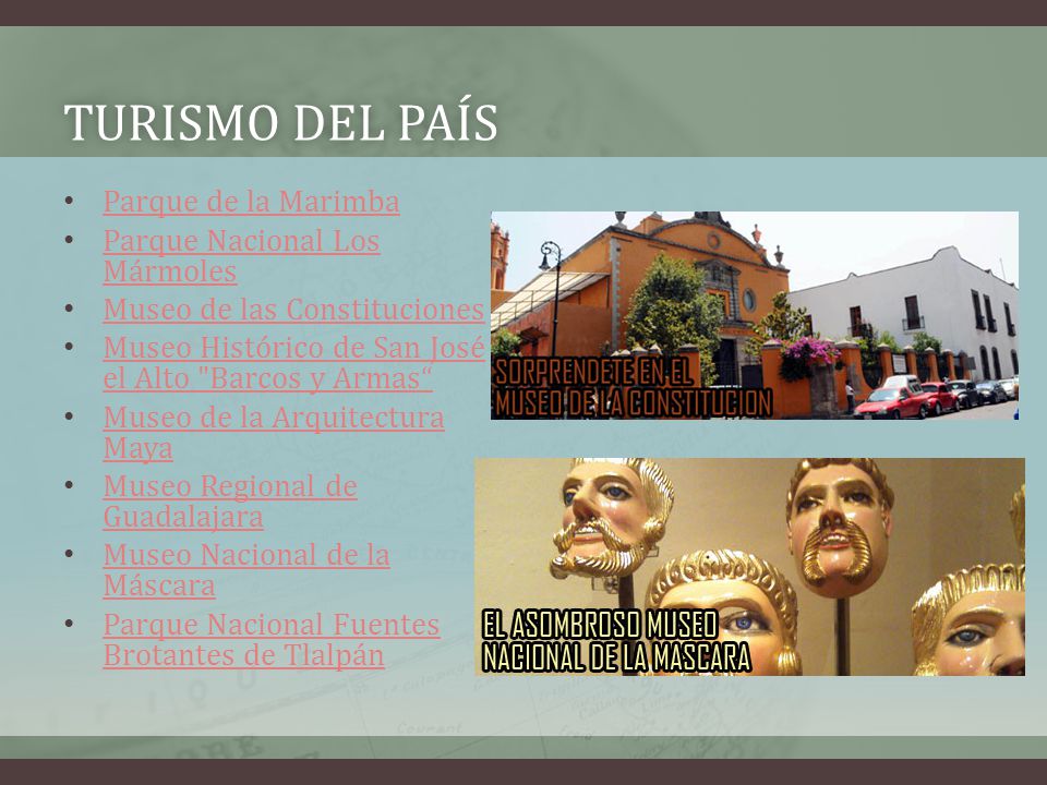 Turismo del país Parque de la Marimba Parque Nacional Los Mármoles