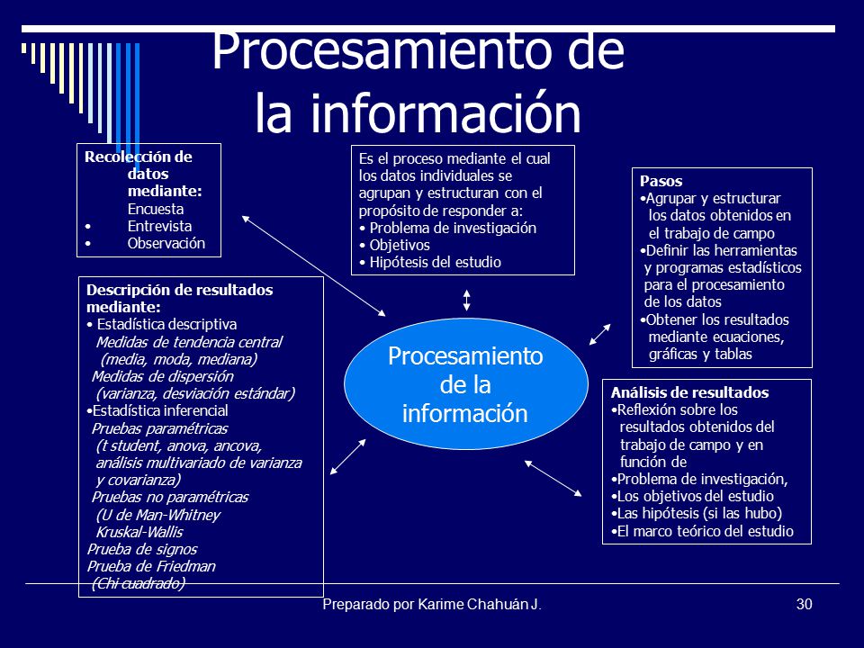 Procesamiento de la información Procesamiento de la información