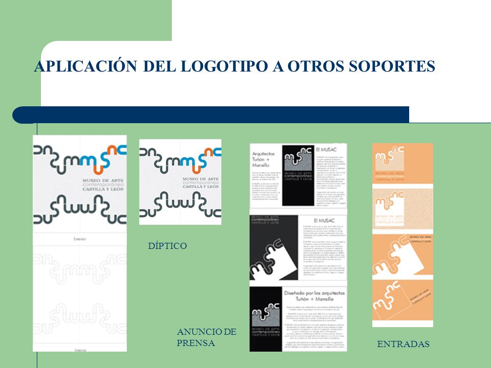 APLICACIÓN DEL LOGOTIPO A OTROS SOPORTES