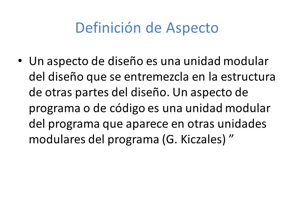 Definición de Aspecto