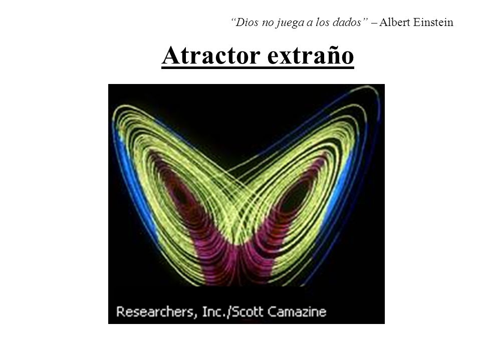 Atractor extraño Dios no juega a los dados – Albert Einstein