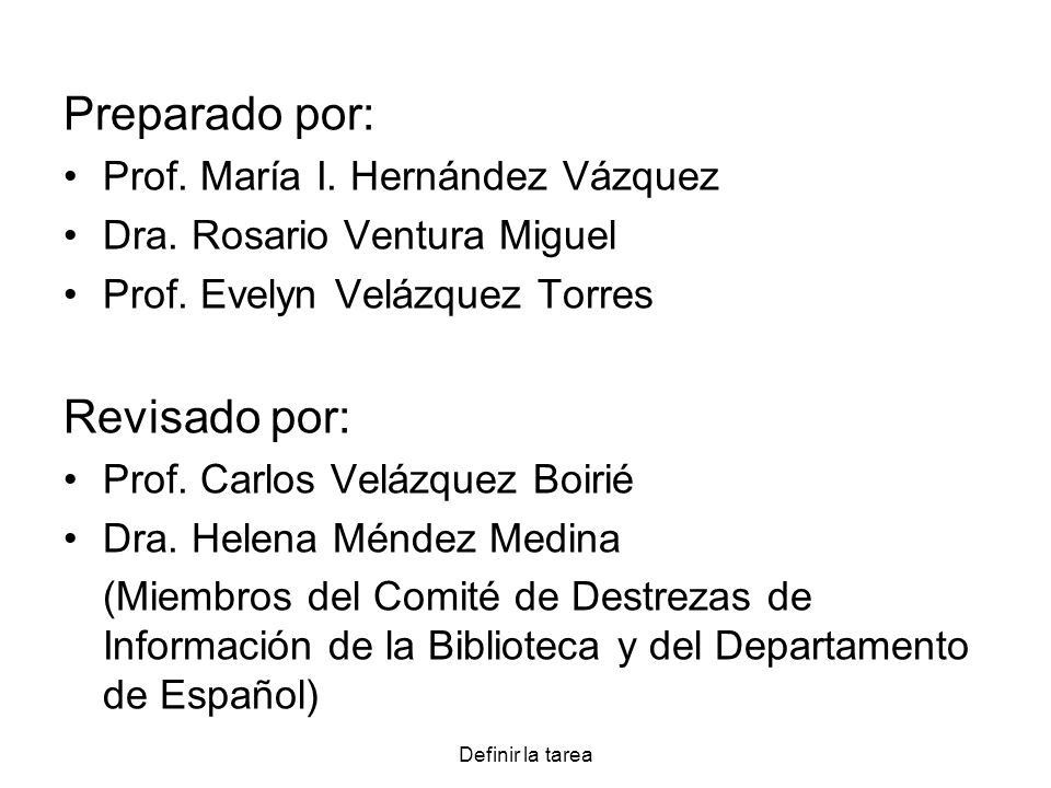 Preparado por: Revisado por: Prof. María I. Hernández Vázquez