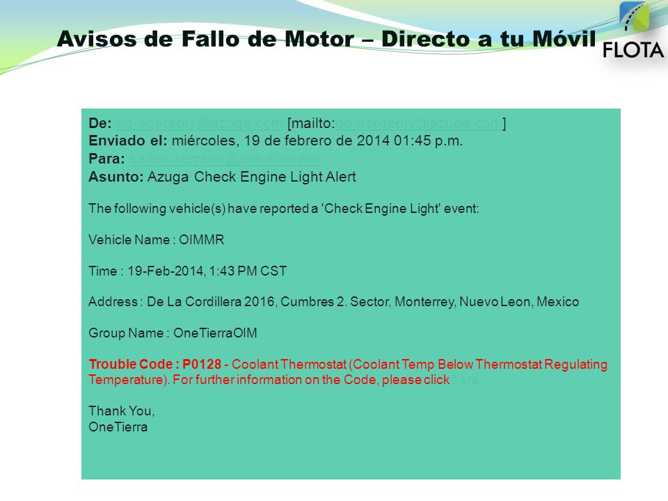 Avisos de Fallo de Motor – Directo a tu Móvil