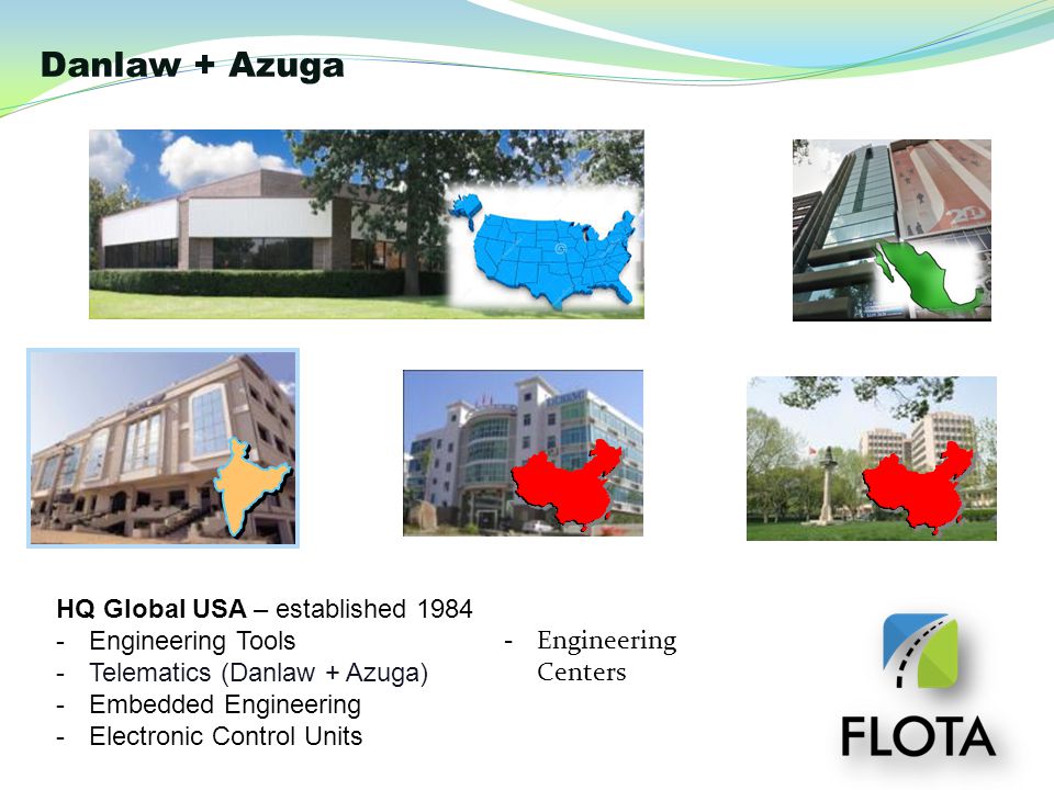 Danlaw + Azuga HQ Global USA – established 1984 Engineering Tools