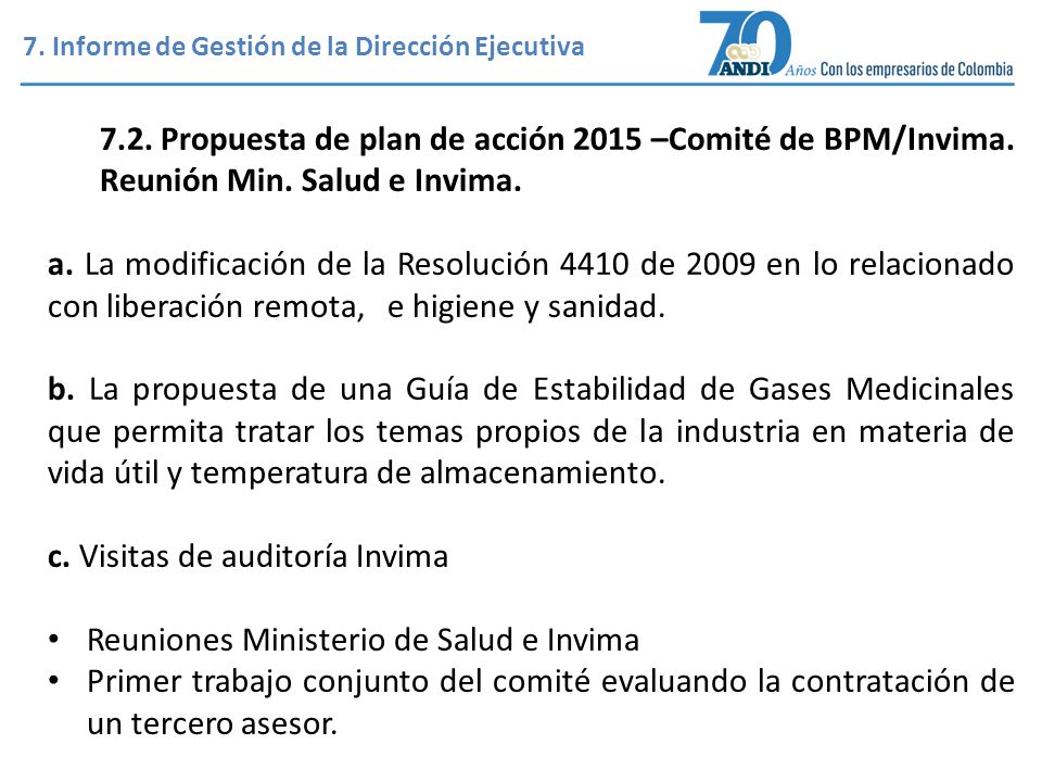 c. Visitas de auditoría Invima Reuniones Ministerio de Salud e Invima