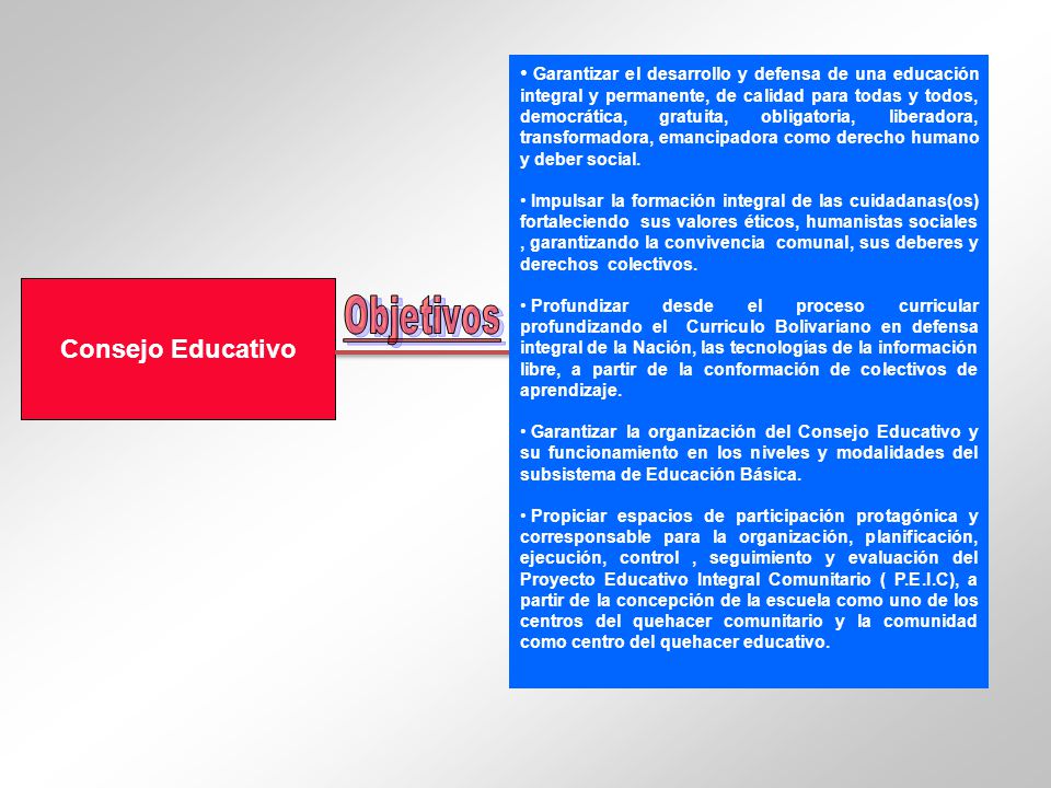 Garantizar el desarrollo y defensa de una educación integral y permanente, de calidad para todas y todos, democrática, gratuita, obligatoria, liberadora, transformadora, emancipadora como derecho humano y deber social.