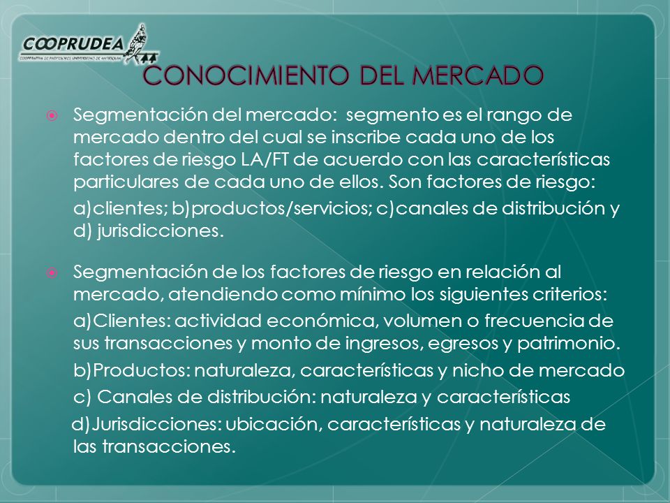 CONOCIMIENTO DEL MERCADO