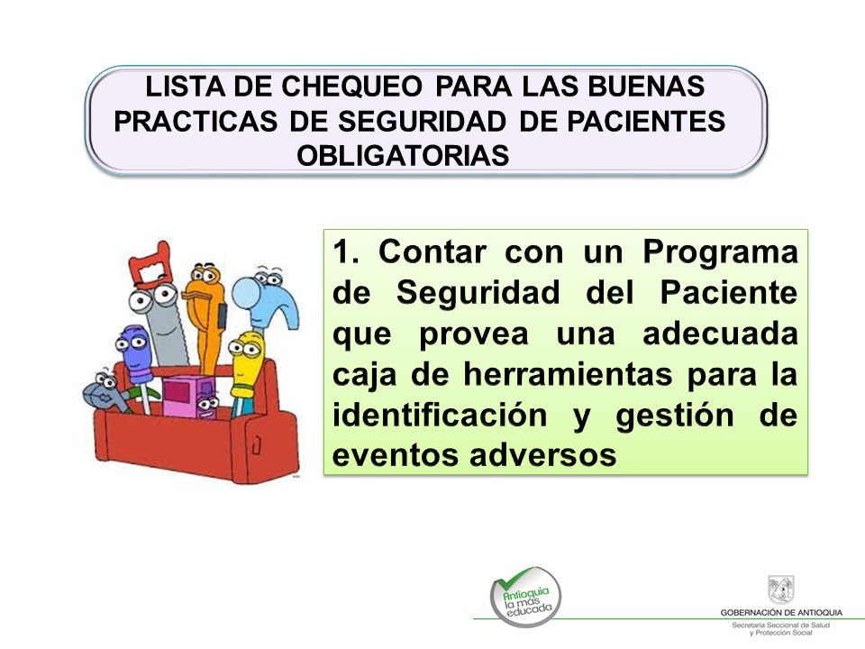 LISTA DE CHEQUEO PARA LAS BUENAS