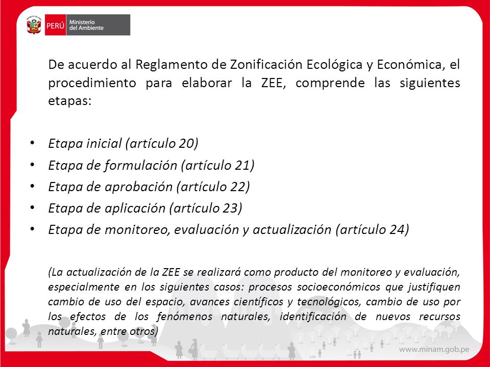 Etapa inicial (artículo 20) Etapa de formulación (artículo 21)