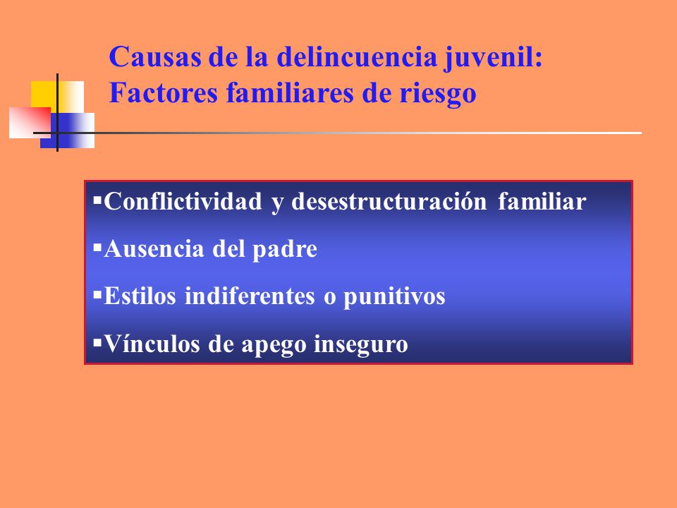 Causas de la delincuencia juvenil: Factores familiares de riesgo