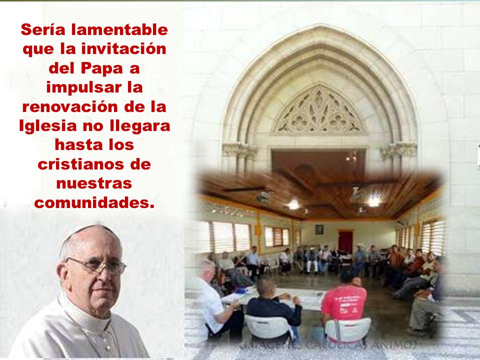 Sería lamentable que la invitación del Papa a impulsar la renovación de la Iglesia no llegara hasta los cristianos de nuestras comunidades.