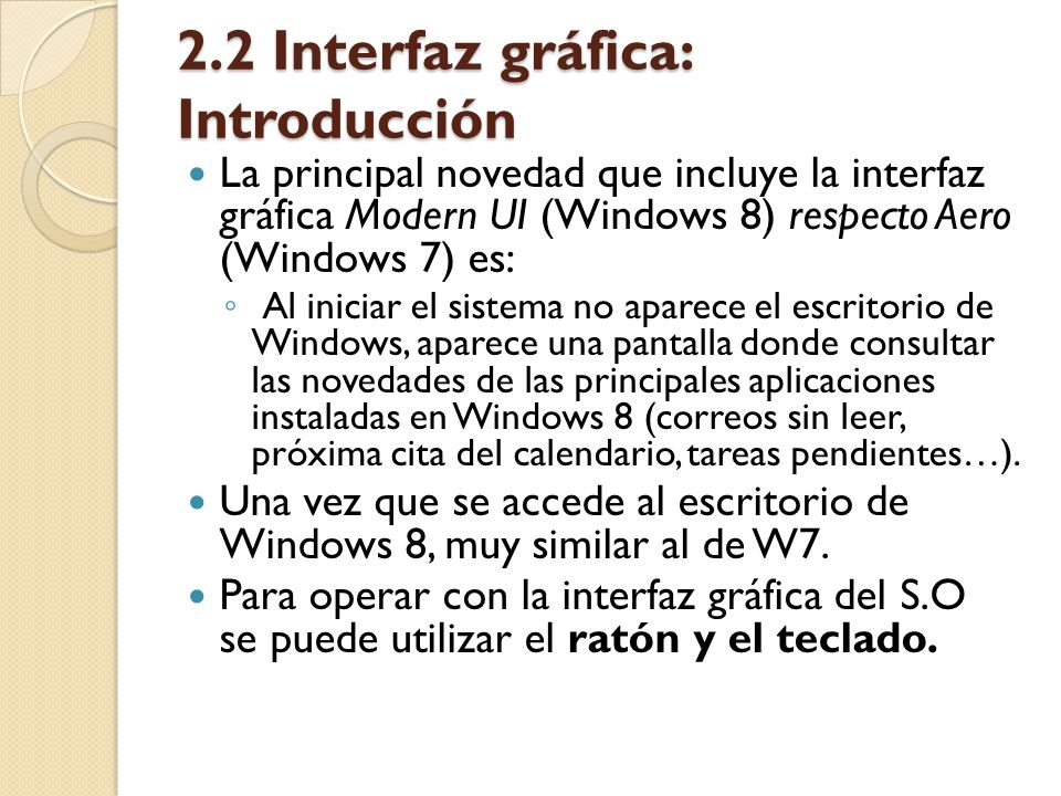 2.2 Interfaz gráfica: Introducción