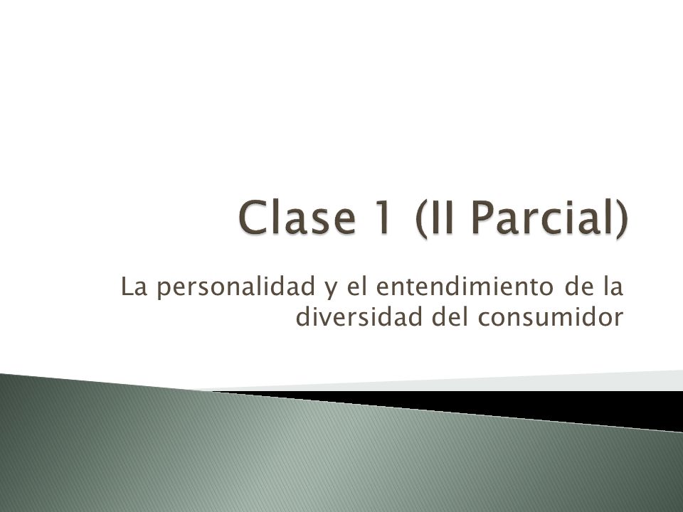 La personalidad y el entendimiento de la diversidad del consumidor