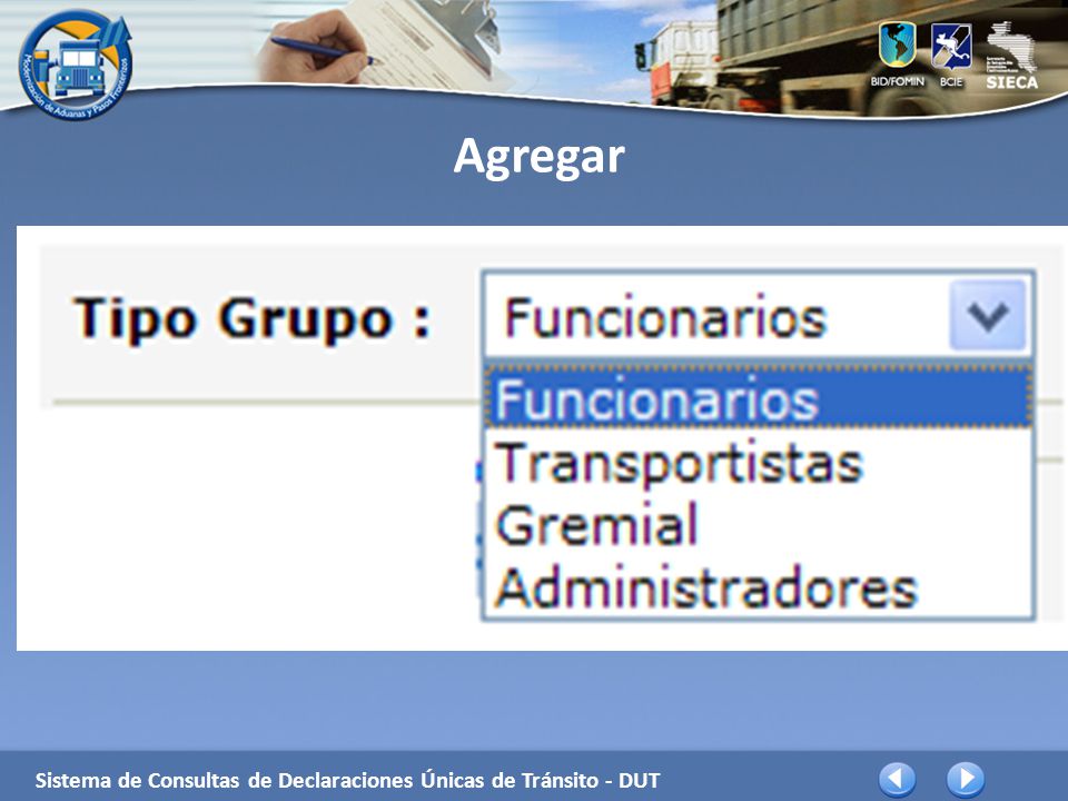 Agregar Sistema de Consultas de Declaraciones Únicas de Tránsito - DUT