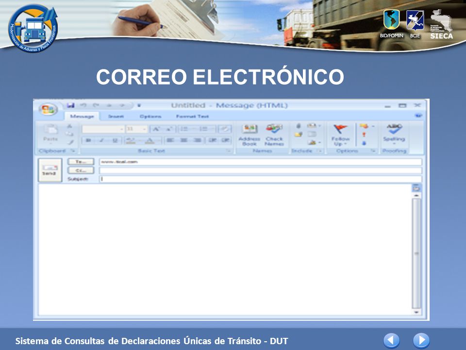 CORREO ELECTRÓNICO Sistema de Consultas de Declaraciones Únicas de Tránsito - DUT