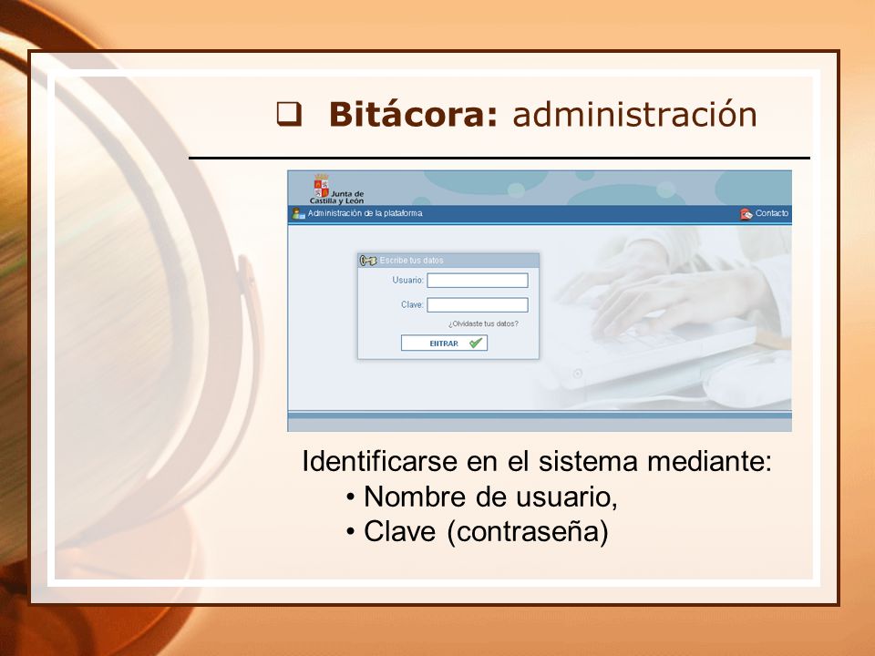 Bitácora: administración