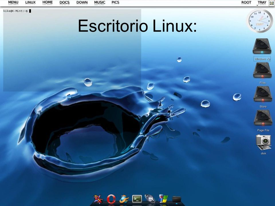 Escritorio Linux:
