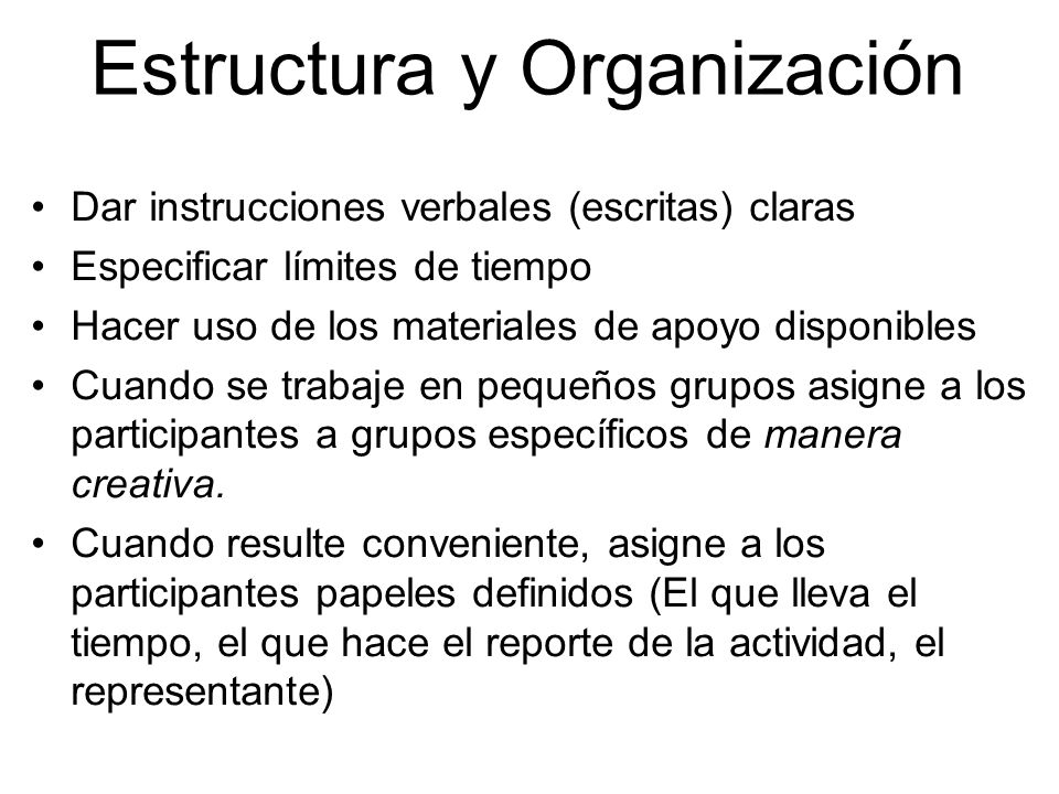 Estructura y Organización