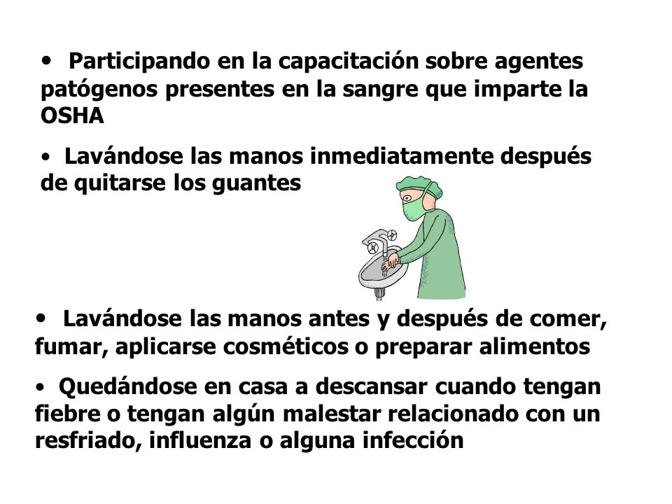 Participando en la capacitación sobre agentes patógenos presentes en la sangre que imparte la OSHA
