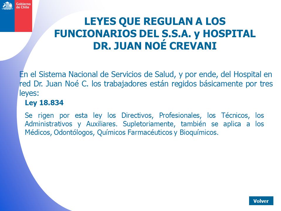 LEYES QUE REGULAN A LOS FUNCIONARIOS DEL S. S. A. y HOSPITAL DR