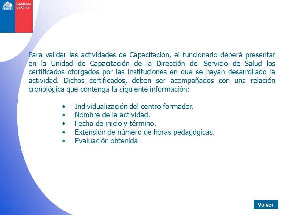 Individualización del centro formador. Nombre de la actividad.