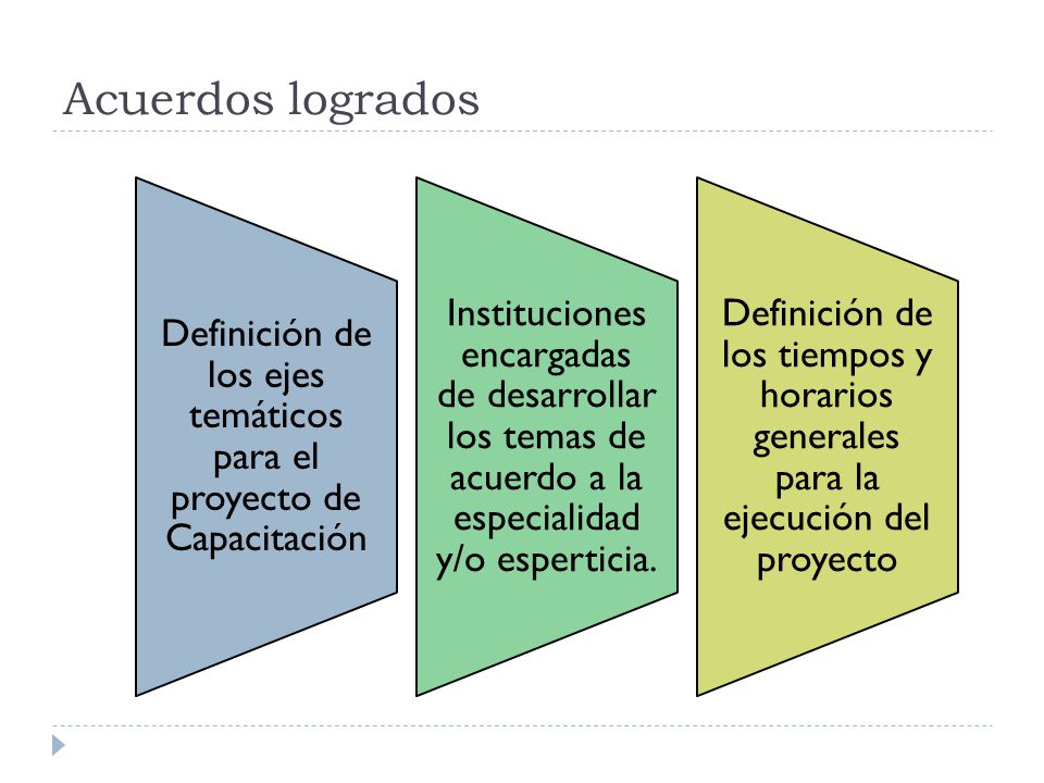 Definición de los ejes temáticos para el proyecto de Capacitación