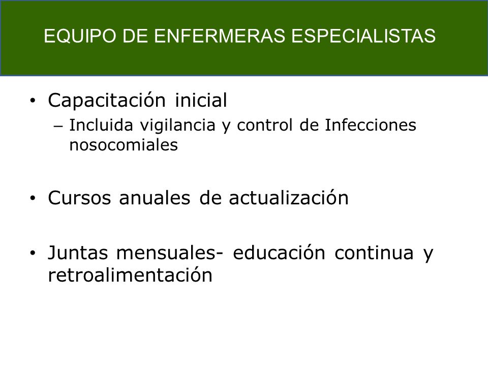 EQUIPO DE ENFERMERAS ESPECIALISTAS