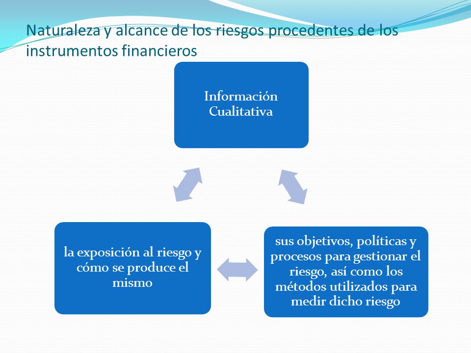 Naturaleza y alcance de los riesgos procedentes de los instrumentos financieros
